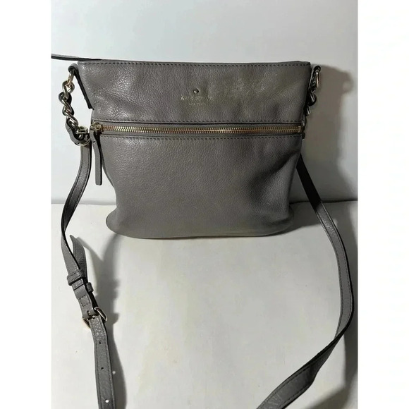 Kate Spade Grey Leather Crossbody Bag